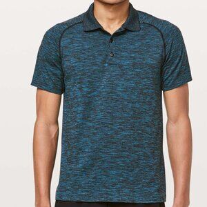 NWT Lululemon Metal Vent Tech Polo Baltic Blue / Black size L
